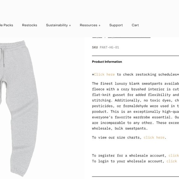 Luxe Organic Cotton Sweatpants - Picture 2 of 15